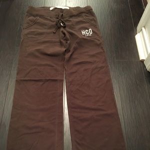 Brown Hollister Sweat Pants